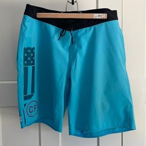 Blue Reebok CrossFit Forging Elite Fitness Board Shorts in Large 36